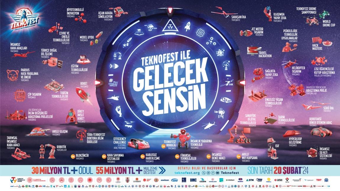 Türkiye'nin öncü havacılık, uzay ve teknoloji festivali TEKNOFEST'in ev sahipliğinde düzenlenen 2024 Teknoloji Yarışmaları'na başvurular başladı!